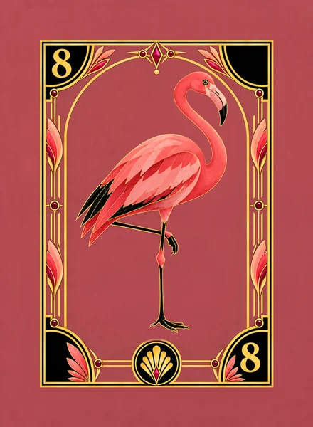Carte originale BAO BEI : Flamant des Caraïbes