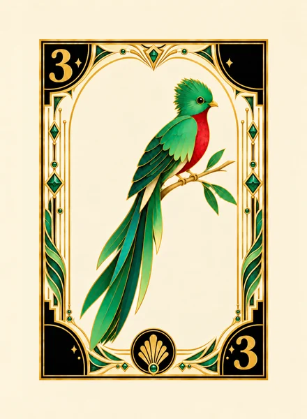 Carte originale BAO BEI : Quetzal resplendissant